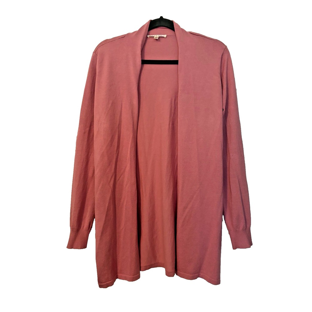 Cyrus Dusty Rose Pink Open Front Cardigan‎ Sweater Size Medium long